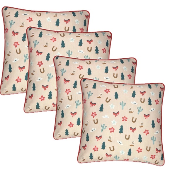 NEW ST NICHOLAS SQUARE Western Christmas Throw pillow - Picture 1 of 4